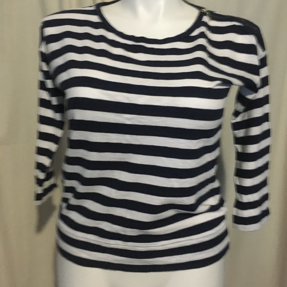 Gap Blue White Striped Shirt
